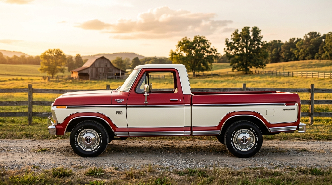 Ford F-100 Bumpside pickup truck in profile