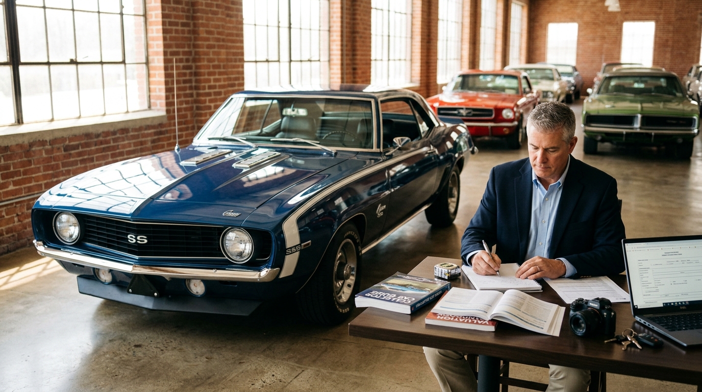 Classic car valuation guide and price reference