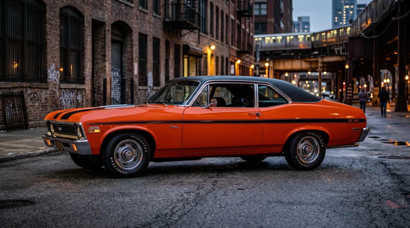 Chevrolet Nova SS in profile showing compact X-body styling